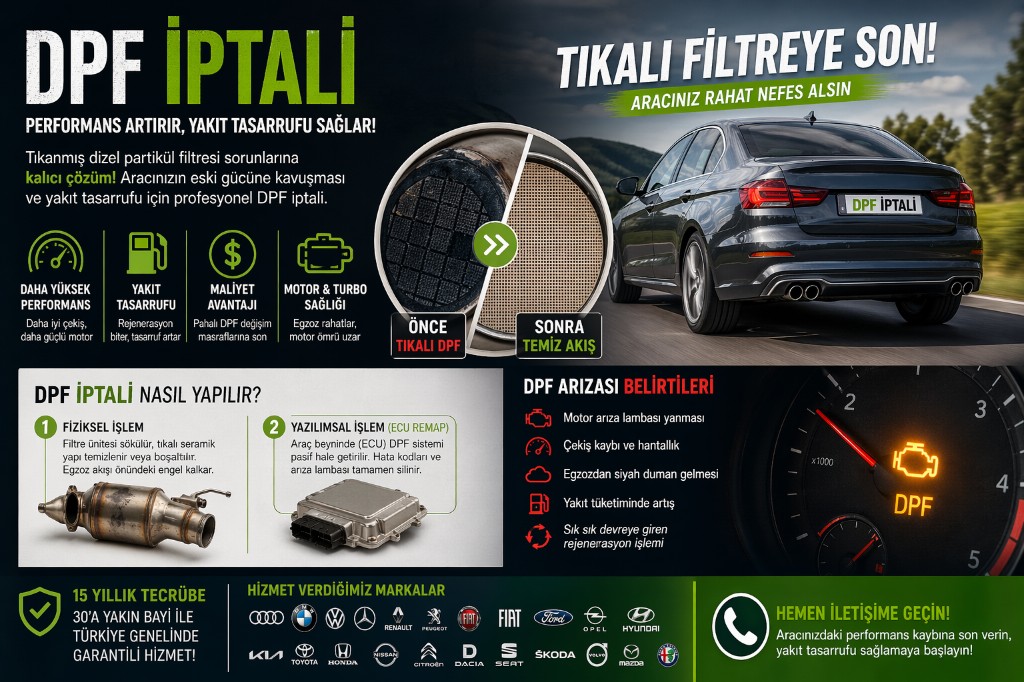 Dizel Partikül Filtresi (DPF) İptali Nedir? Performans ve Yakıt Tasarrufu Rehberi