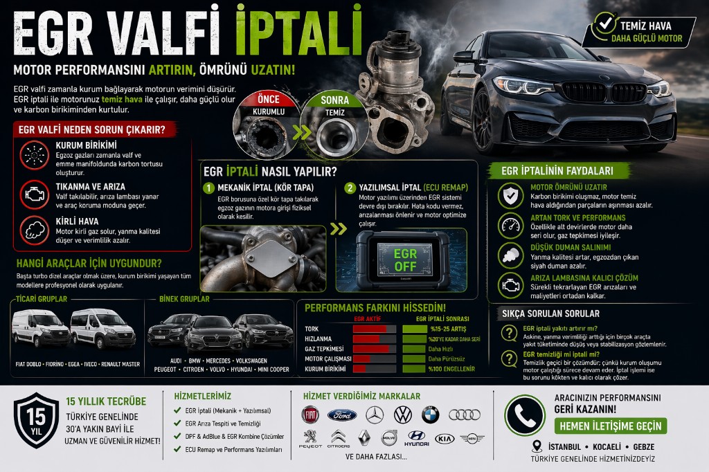 EGR Valfi İptali Nedir? Motor Performansı ve Ömür Uzatma Rehberi